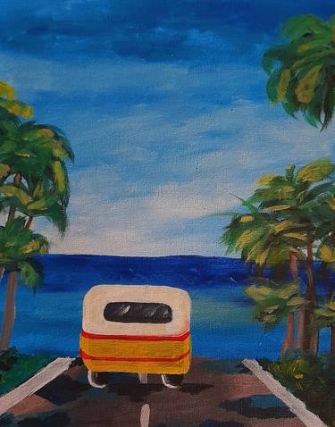 Tropical vacation original painting thumb