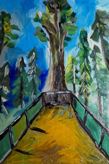 Original Impressionism Tree Paintings by Maryna Yasar