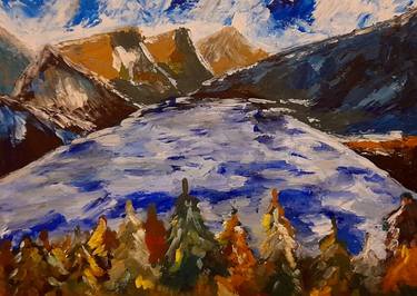 Montana Painting Mountains Original Art thumb