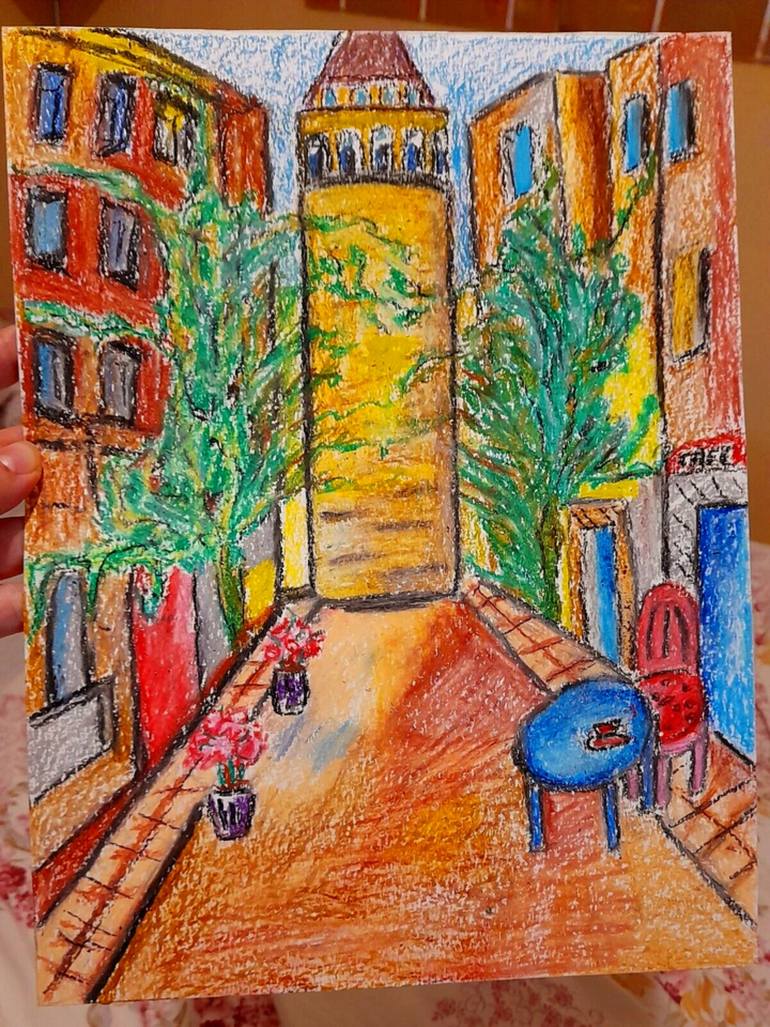 Original Contemporary Cities Drawing by Maryna Yasar