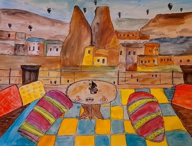 Cappadocia Original Painting  Watercolor Art thumb