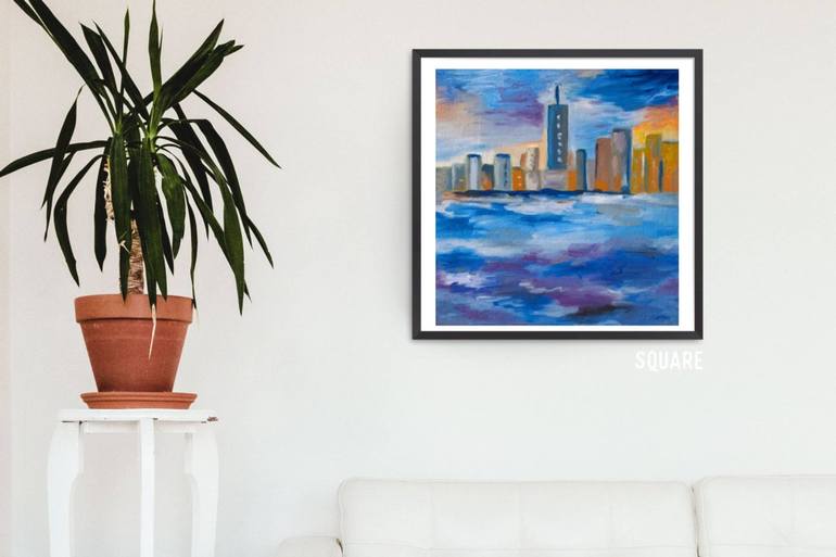 Original Contemporary Architecture Painting by Maryna Yasar