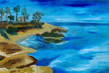 Original Illustration Seascape Paintings by Maryna Yasar