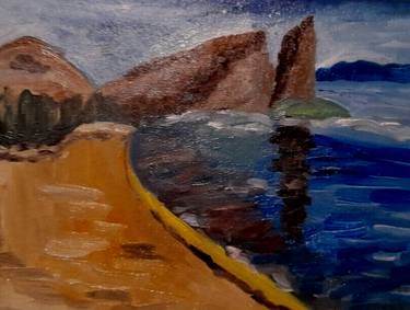 Original Oil Painting Galapagos Islands Beach thumb