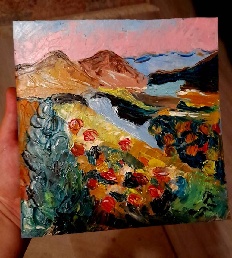 Original Art Nouveau Landscape Painting by Maryna Yasar