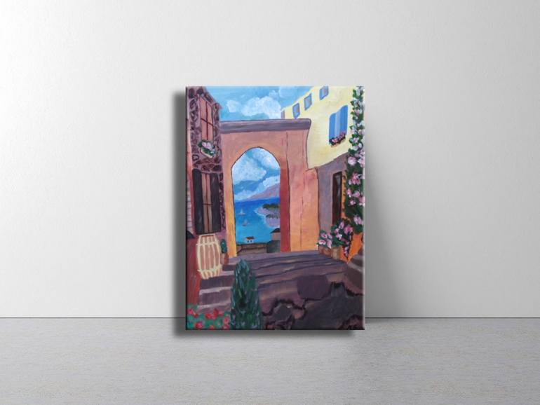 Original Art Nouveau Cities Painting by Maryna Yasar