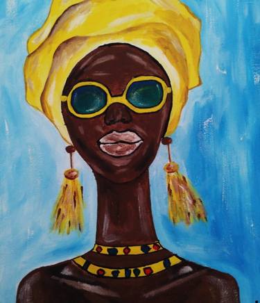 Original Art Nouveau Women Paintings by Maryna Yasar