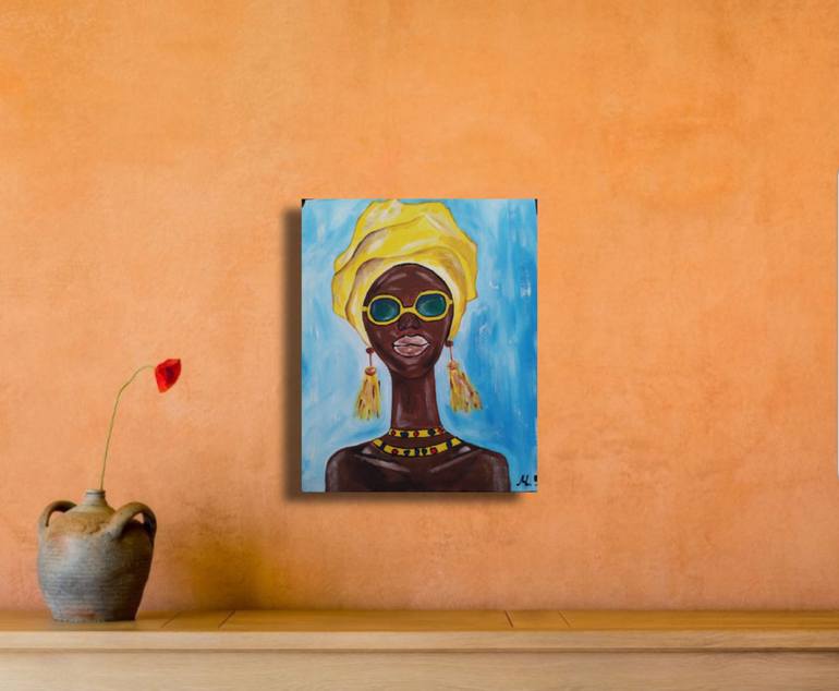 Original Art Nouveau Women Painting by Maryna Yasar