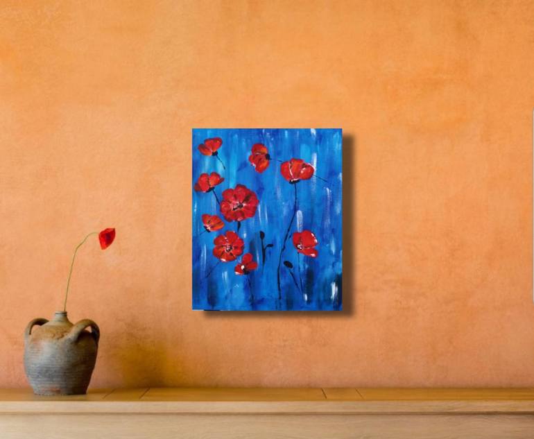 Original Abstract Floral Painting by Maryna Yasar
