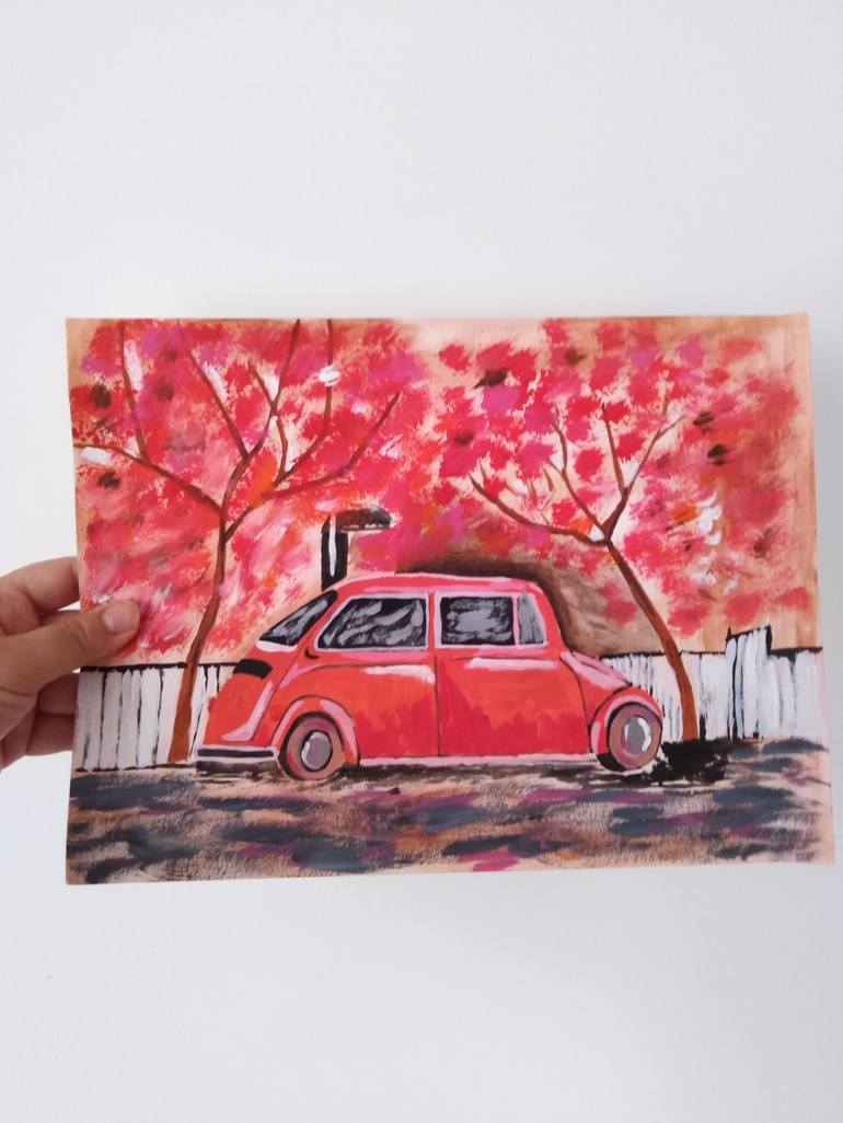 Original Car Painting by Maryna Yasar