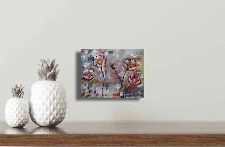 Original Abstract Floral Painting by Maryna Yasar