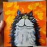 Cat acrylic painting