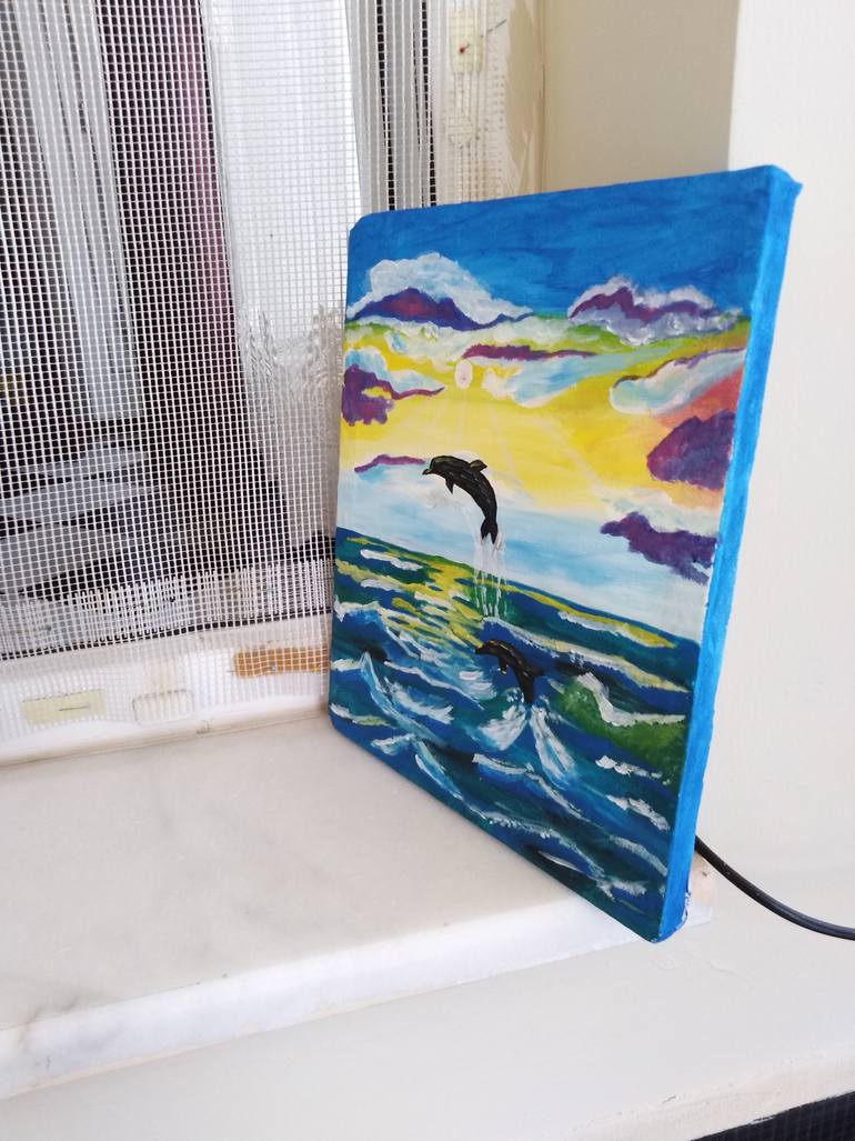 Original Modernism Seascape Painting by Maryna Yasar