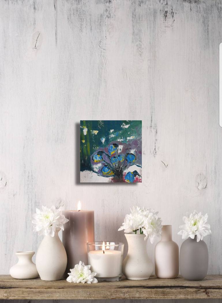 Original Abstract Floral Painting by Maryna Yasar