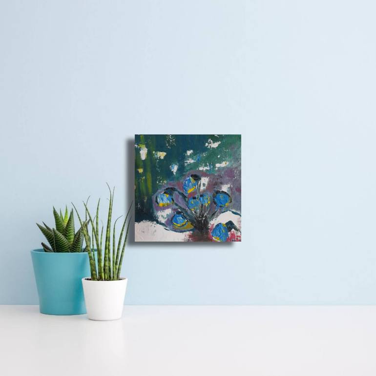 Original Abstract Floral Painting by Maryna Yasar