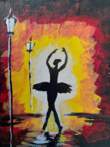 Ballerina original acrylic painting Dance Art Female Artwork thumb