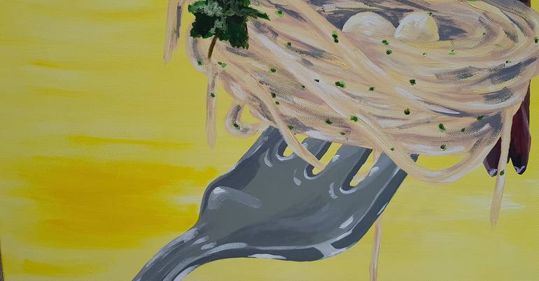 Original Conceptual Food Painting by Katia Weaver