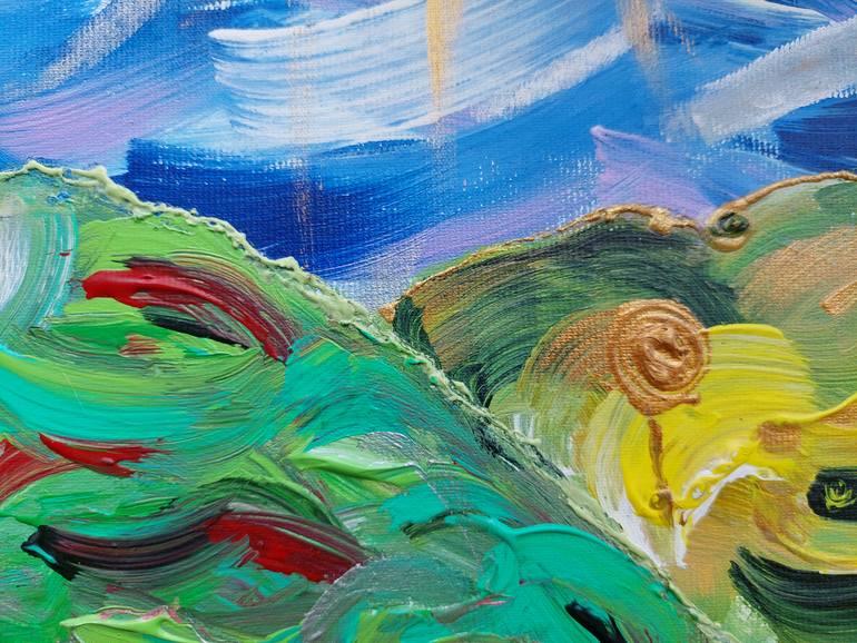 Original Abstract Landscape Painting by Teodora Rinciog