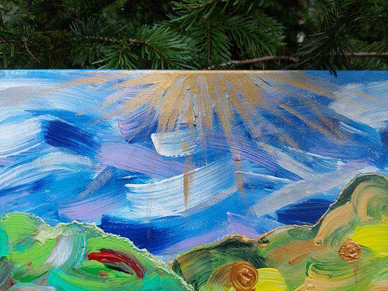 Original Abstract Landscape Painting by Teodora Rinciog