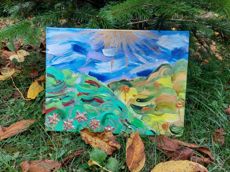 Original Abstract Landscape Painting by Teodora Rinciog