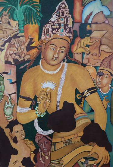 Bodhisattva Padmapani is a painting from ajanta cave thumb