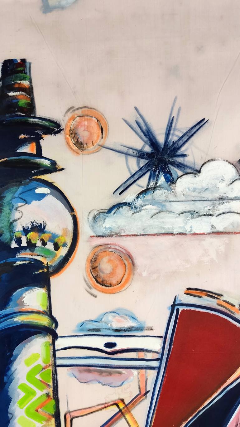 Original Surrealism Cities Painting by Karl Heinz Kahne