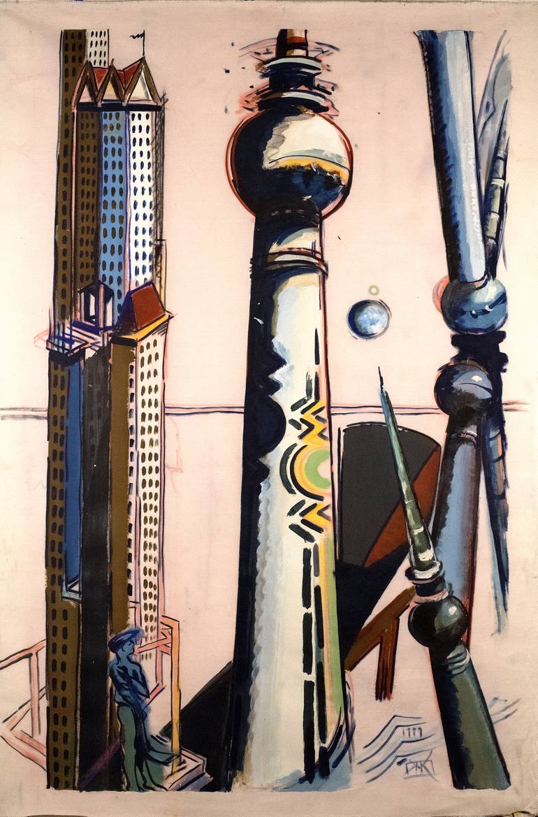 Original Impressionism Cities Painting by Karl Heinz Kahne