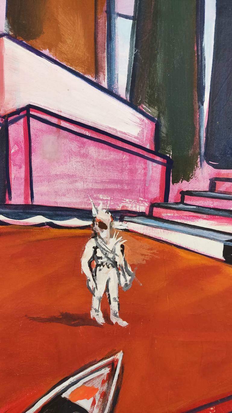 Original Dada Cities Painting by Karl Heinz Kahne
