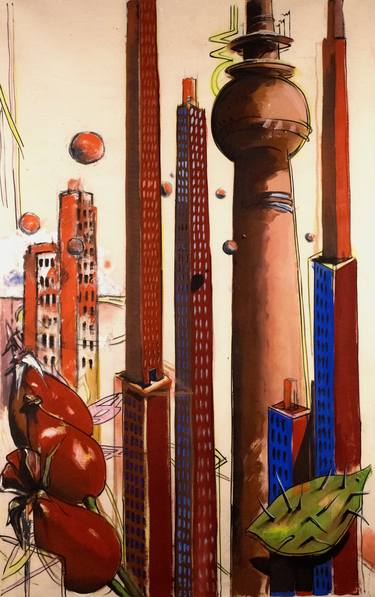 Print of Expressionism Cities Paintings by Karl Heinz Kahne