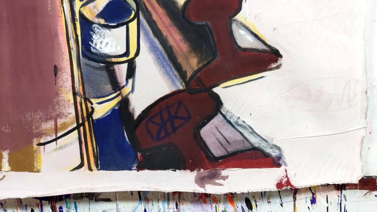Original Dada Cities Painting by Karl Heinz Kahne