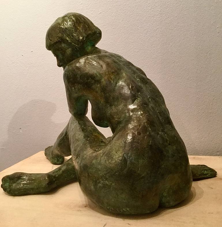 Original Figurative Nude Sculpture by Claudine Ricart