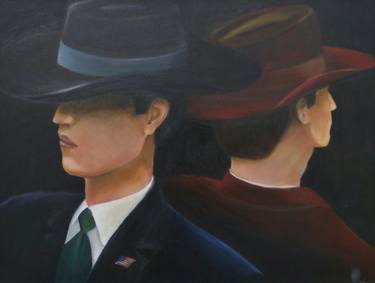 Original Realism Politics Paintings by Pat Napombejra