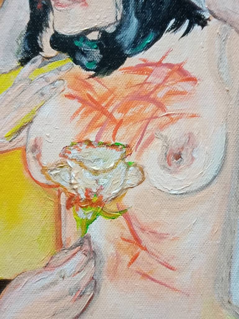 Original Fine Art Erotic Painting by Natalie Rybka