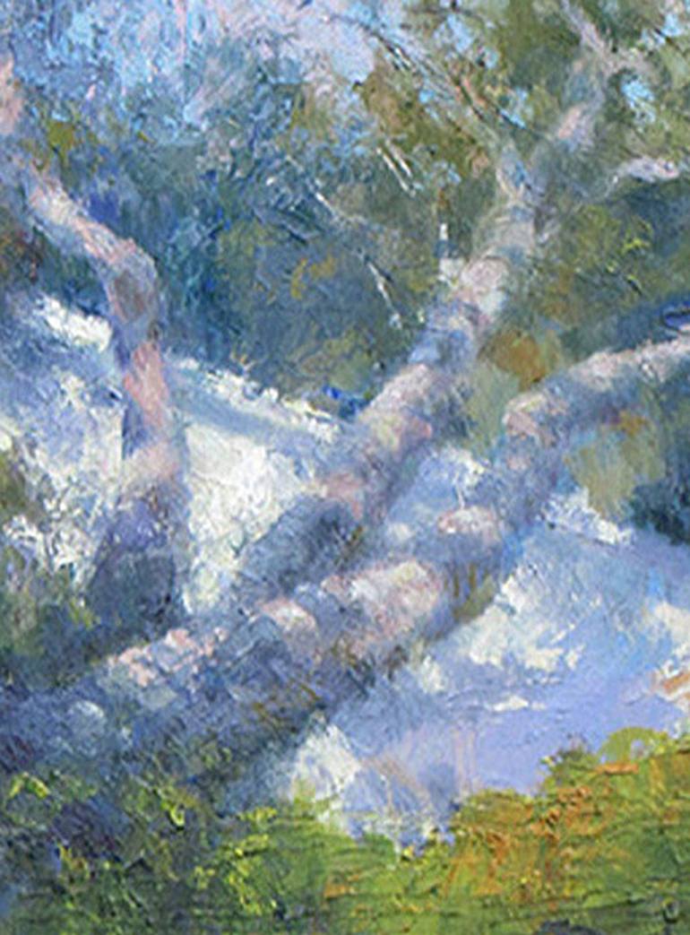 Original Impressionism Tree Painting by Susan Sarback