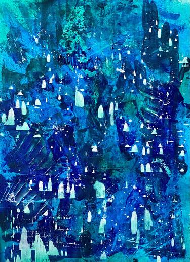 Original Abstract Water Paintings by Keiko Soma