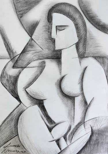 Print of Women Drawings by Leonardo Nogueira