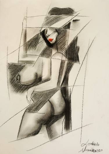 Print of Abstract Nude Drawings by Leonardo Nogueira