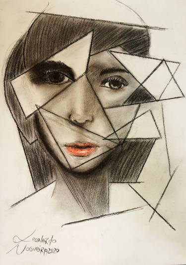 Print of Abstract Portrait Drawings by Leonardo Nogueira