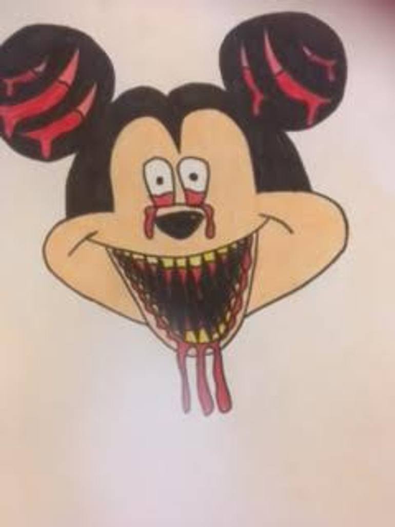 mickey mouse scared