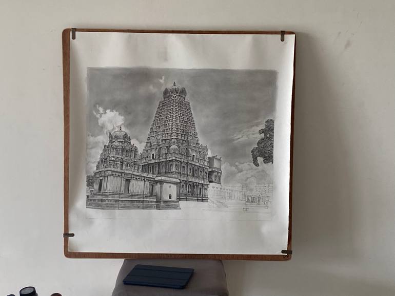 Original Photorealism Architecture Drawing by Shruthi Sakthi Anish