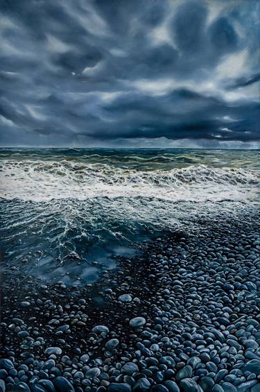 Original Realism Beach Painting by Marzena Jurek