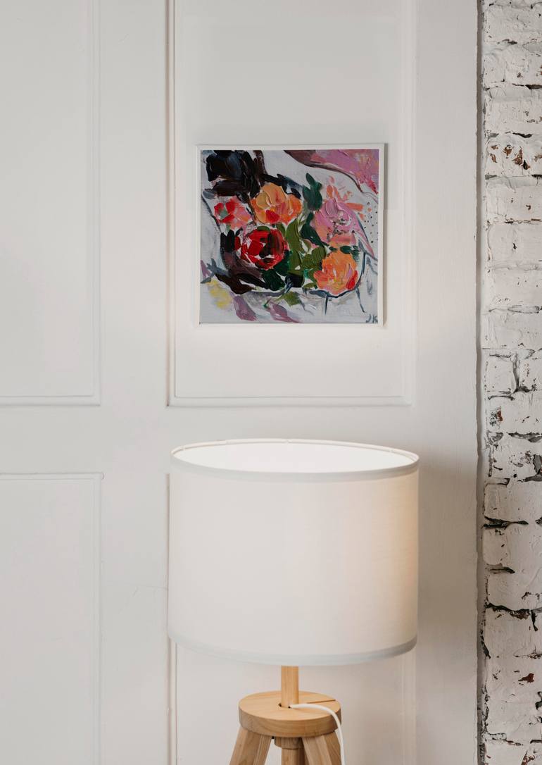 Original Abstract Floral Painting by Iuliia Kononenko