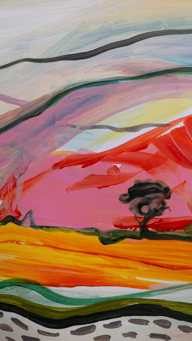 Original Abstract Expressionism Landscape Painting by Iuliia Kononenko