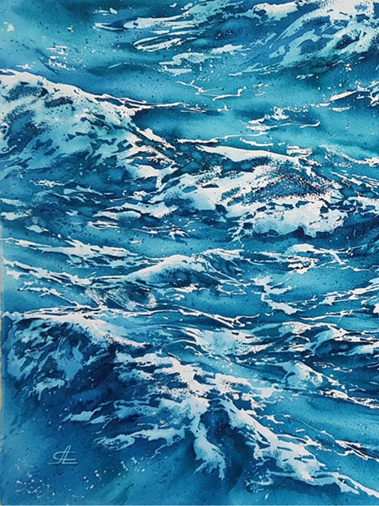 Abstract ocean and waves Painting by Svetlana Lileeva | Saatchi Art