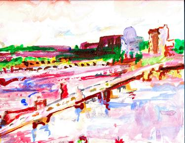 Print of Expressionism Cities Paintings by mary vannucci