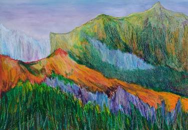 Original Expressionism Landscape Drawings by Tamara Njunjic