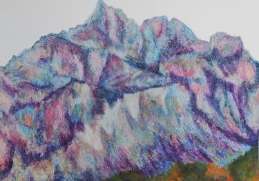 Original Abstract Expressionism Landscape Drawing by Tamara Njunjic