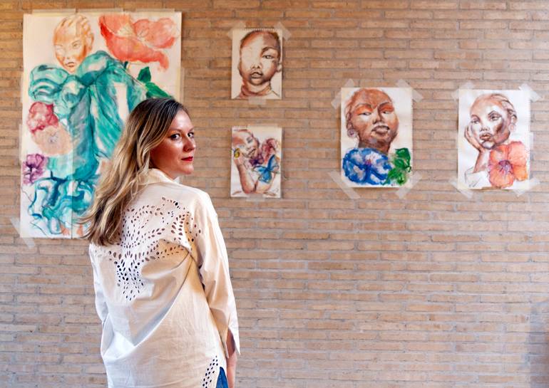 Original Contemporary People Painting by Natalia Politowa