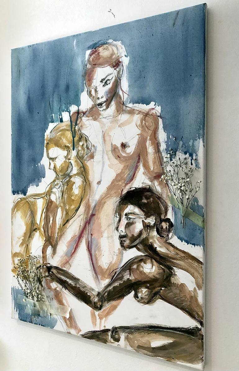 Original Figurative Nude Painting by Natalia Politowa