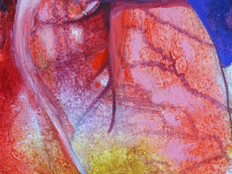 Original Expressionism Nude Painting by Sonia Valsecchi